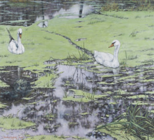 „Bacha!“ (vodník) 2013, olej, plátno, 100x90 cm (soukromá sbírka)