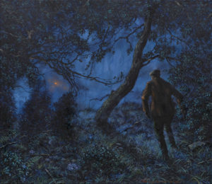 „Agent chodec. Za světlem“ 2014, akryl, olej, plátno, 115x100 cm
