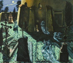 „Za některých těch krásných nocí plných světla“ 2014, olej, plátno, 135x115 cm (soukromá sbírka)