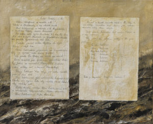 „Josephine Schliesse“ (zápis) 1998, olej, plátno, 53x45 cm