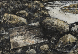 „Lístek polní pošty“ 2004, olej, plátno, 35x24 cm
