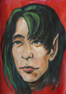 "Elfka" 2016, akryl, papír, 42x30 cm
